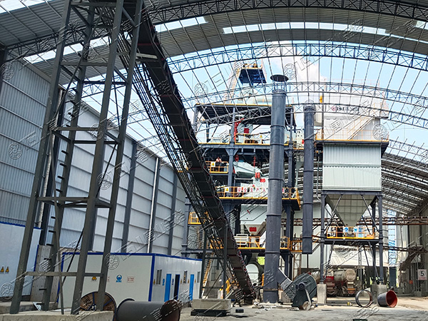 石粉料不用水洗砂，上套干法制砂樓